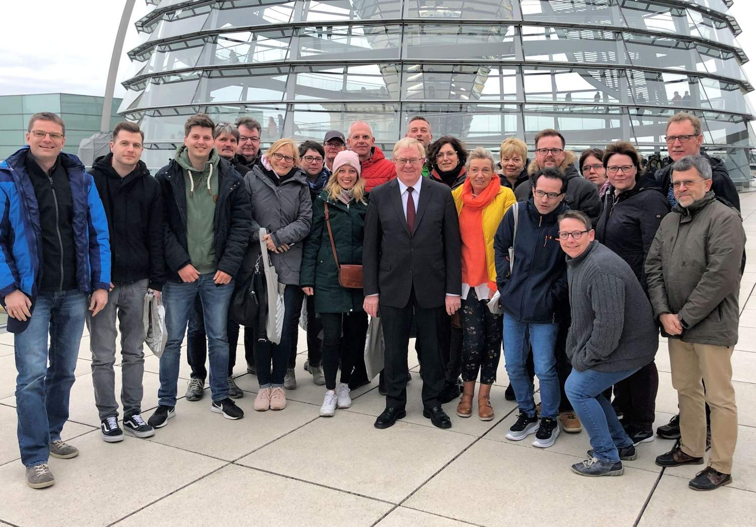 ... und auf dem Dach des Reichstagsgebäudes.